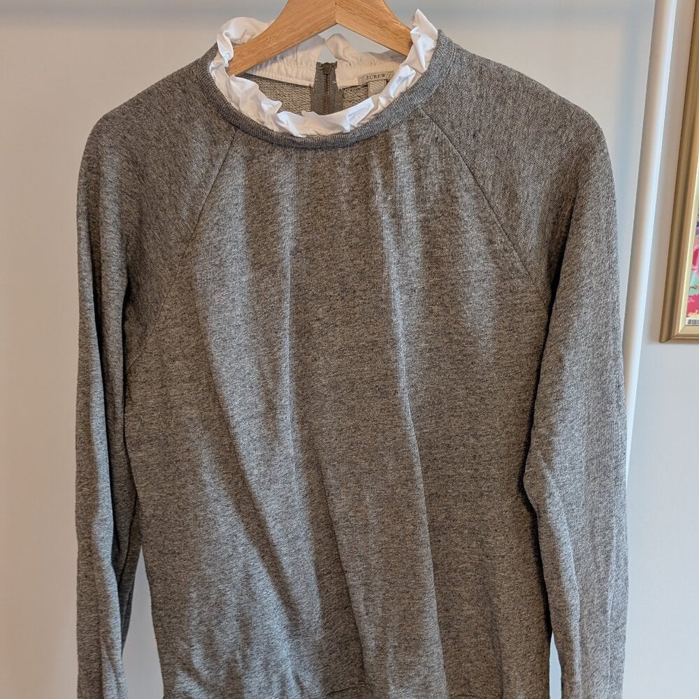 J.Crew Ruffle Neck Sweatshirt, Size L